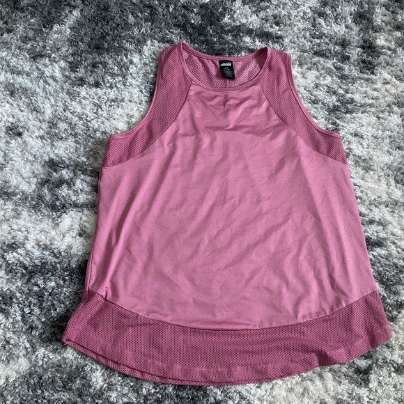 Avia Womens Active Tank Top Sleeveless Athletic Workout Mauve Colorblock - Picture 1 of 2